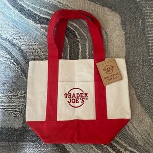 SOLD-Trader Joe’s Mini Tote Bag Red NWT